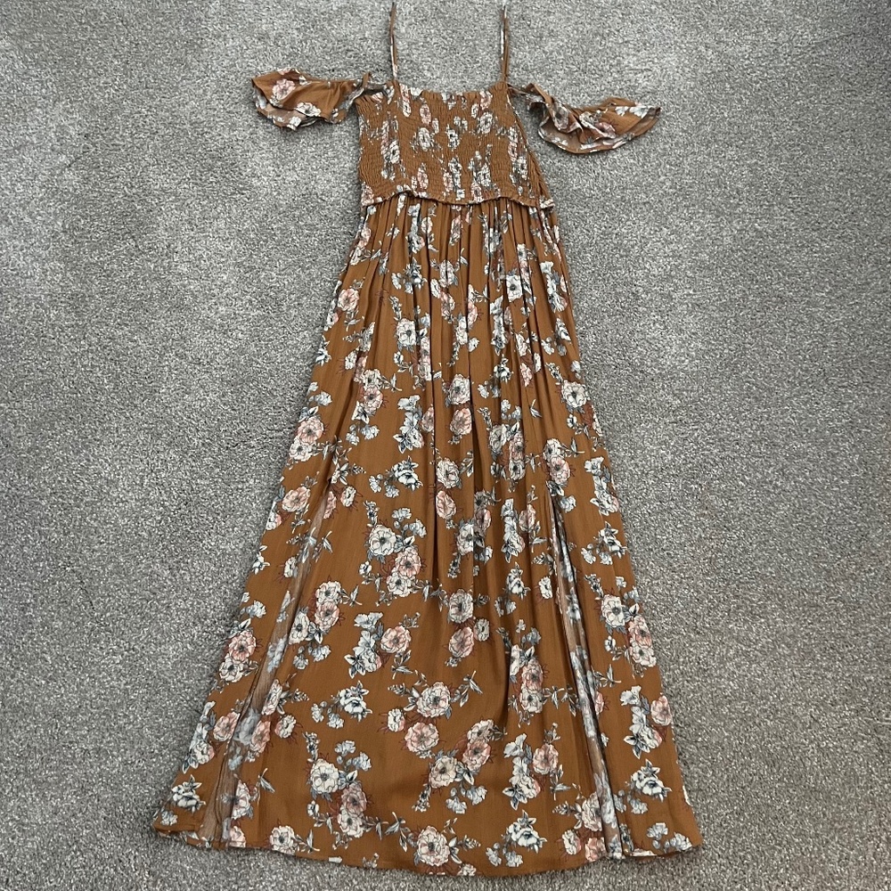 ASTR Maxi Floral Off-the-Shoulder Dress